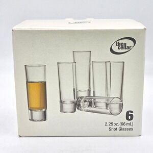 Set of 6 The Cellar Shot Glasses - 2.25 oz (66 mL)